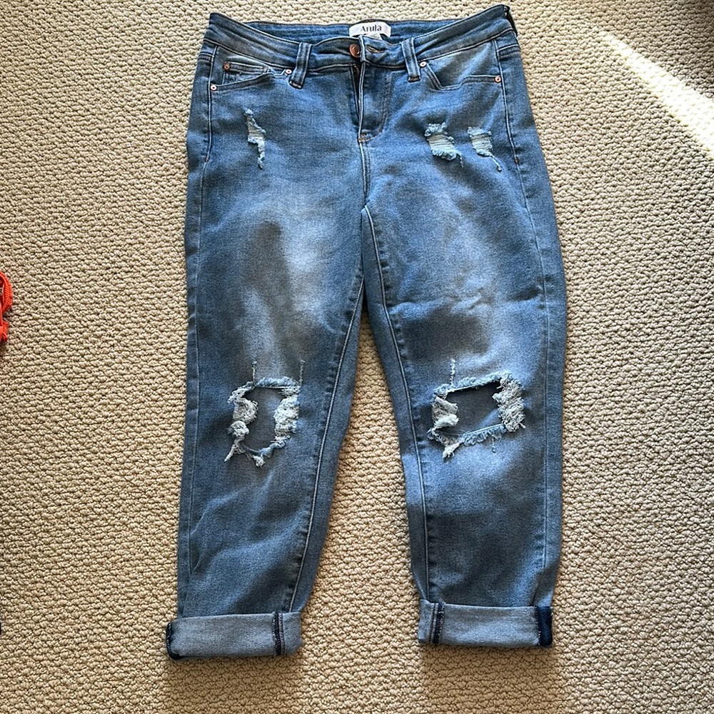 Arula Women's Distressed Blue Jeans